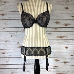 Victoria’s Secret Bra & Felina Garter Belt Set